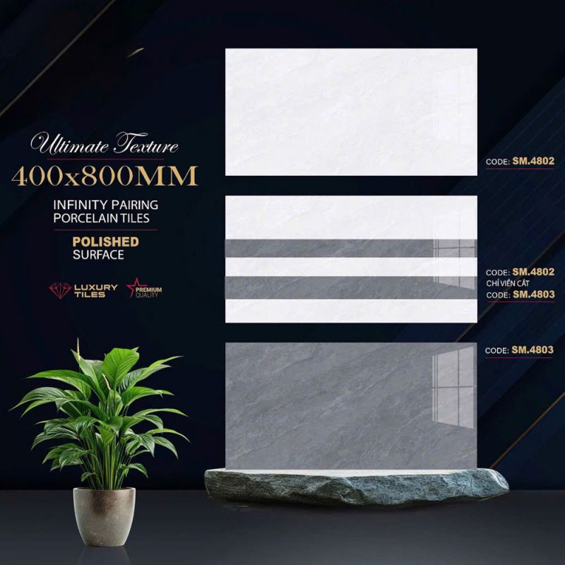 Gạch ốp tường Viglacera kích thước 40x80 SM.4802-SM.4803