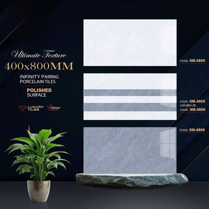 Gạch ốp tường Viglacera kích thước 40x80 SM.4806-SM.4806